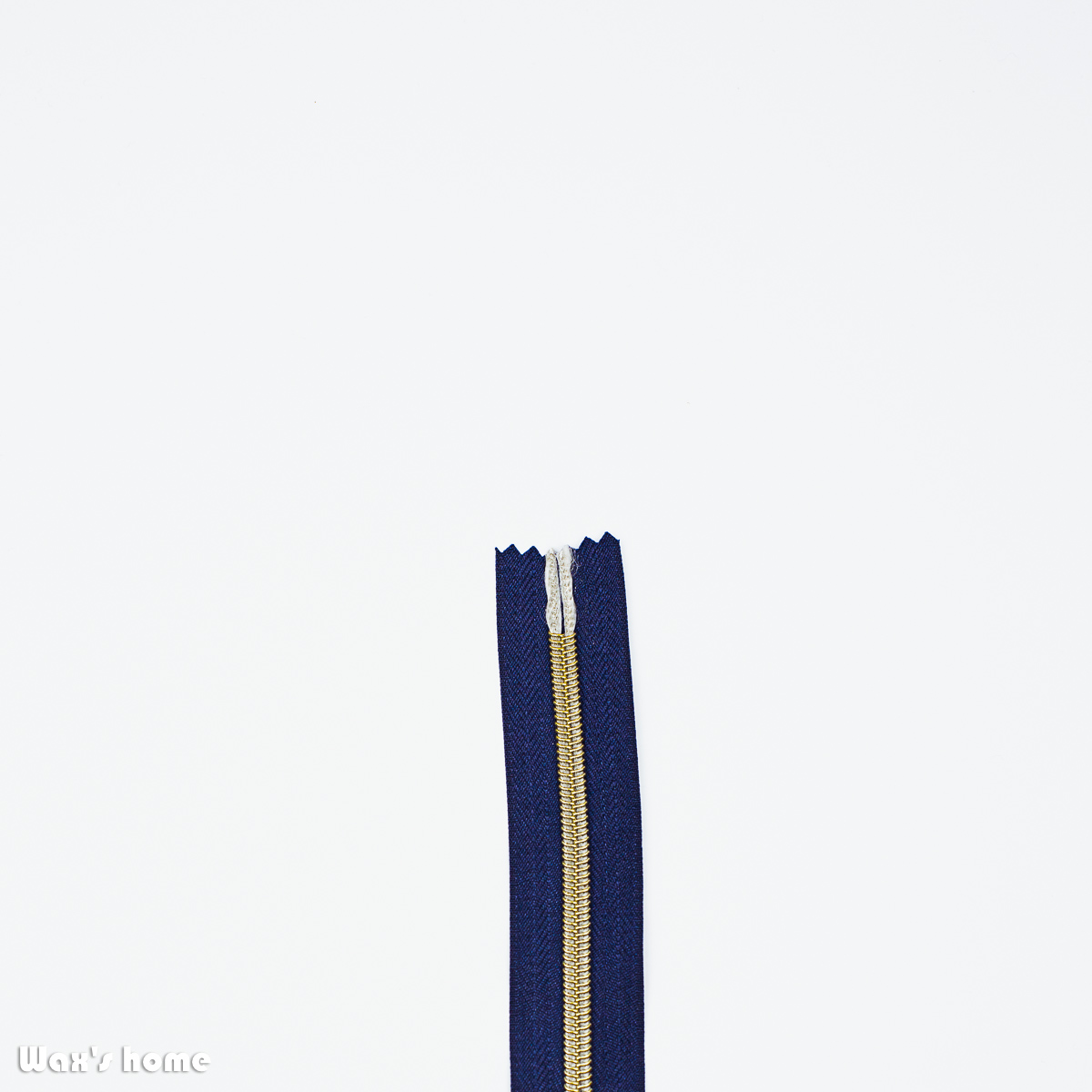 Zip Bleu marine_5 Glissière Or Antique